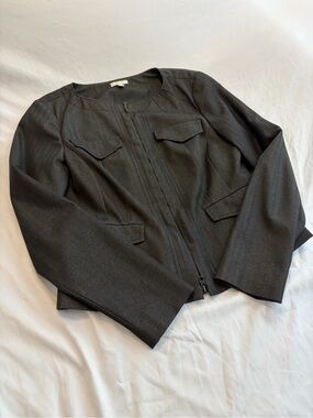 Semantiks Charcoal Petite Zip-Front Skirt Size 0P
